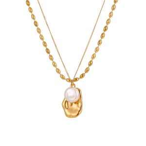1 Piece Simple  Elegant Irregular Shape Stainless Steel  Women's Layered Necklaces h5 Picture5