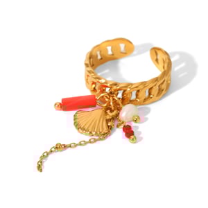 1 Pair Flower Stainless Steel Gold Color Drop Earrings h5
