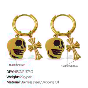 1 Pair Halloween Stainless Steel Drop Earrings h5 Picture2