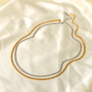 1 Piece Simple Chain Stainless Steel Gold Color Chain Necklace h5 Picture3
