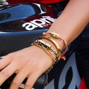 1 PieceRetro Letter Stainless Steel Gold Color Women's Charm Bracelets h5 Picture4