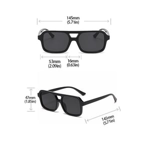 1 Pair Stylish  Versatile Double - Bridge Leopard Print Women's Sunglasses h5 Picture4