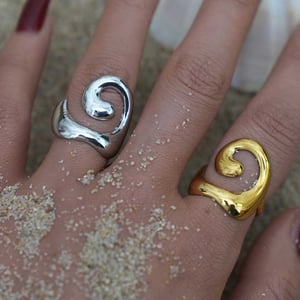 1 Piece Simple Irregular Shape Stainless Steel  Women's Statement Rings h5 Picture3