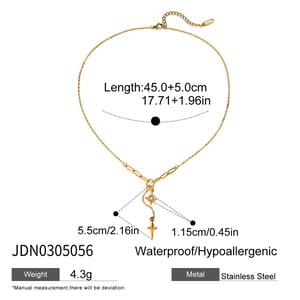 1 Piece Exqusite Star Stainless Steel Gold Color Women's Pendant Necklaces h5 Picture2