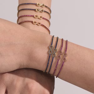Stilvolle Infinity Edelstahl Gold Farbe Damen Schmuck Sets h5 Bild5
