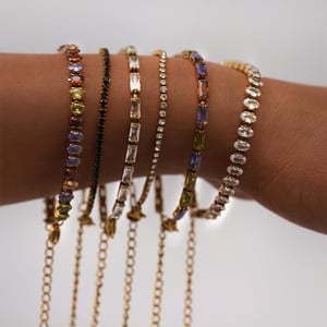 1 Piece Simple Patchwork Rectangle Stainless Steel Women's Chain Bracelets h5 Picture7