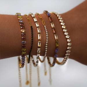 1 Piece Simple Patchwork Rectangle Stainless Steel Women's Chain Bracelets h5 Picture8