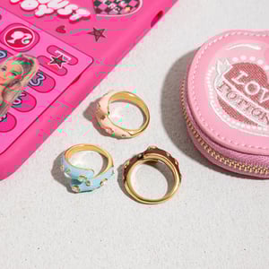 1 Piece Color of Macaron Irregular Shape Stainless Steel Zircon Women's Gemstone Rings h5 Picture7