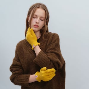1 Pair Sweet Solid Color Polyester Women's Gloves h5 Picture2