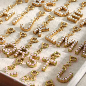 1 Piece Exquisite Letter Stainless Steel Gold Color Women's Pendants h5 Picture5