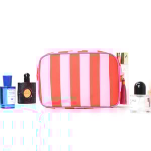 1 Piece Simple Series Casual Strip Canvas Women's Makeup Bags h5 Picture3
