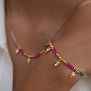 Einfache unregelmäßige Form Edelstahl Gold Farbe Damen Schmuck Sets h5 Bild4