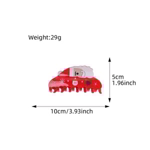 1 Stück Cuat Weihnachten Schneemann Muster Geschenk PVC Damen Haar Krallen h5 Bild7