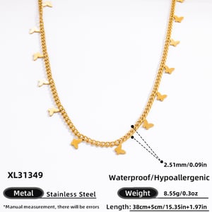 1 Piece Romantic  Elegant Flower Stainless Steel  Women's Pendant Necklaces h5 Picture2