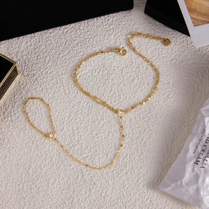 1 Piece Exquisite Heart Stainless Steel Gold Color Women's Charm Bracelets h5 Picture5