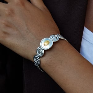 1 Piece Simple Vortex Stainless Steel Women's Cuff Bracelets h5 Picture3