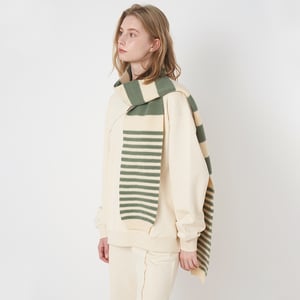 1 Piece Black&White Stripe Synthetic Fiber Women's Winter Scarves h5 Picture4