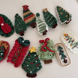 1 Piece Romantic Series Cute Christmas Fabric Women's Hair Clips h5 Picture4