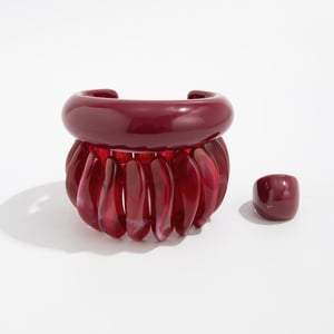 1 Piece Retro Irregular Shape Resin Bangle h5 Picture5