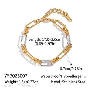 Mixed Gold Color And Silve Stainless Steel Necklace Set h5