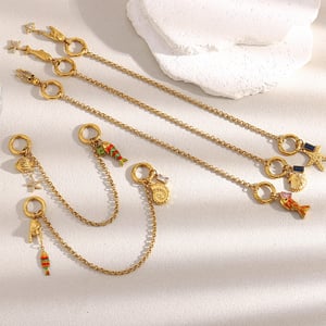 1 Piece  Star Fish Stainless Steel  Gold Color  Women's Pendants h5 Picture3