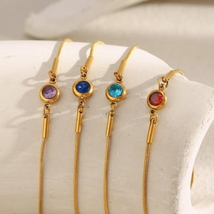 1 Piece Simple  Elegant Chain Stainless Steel  Gold Color  Women's Chain Bracelets h5 Picture3