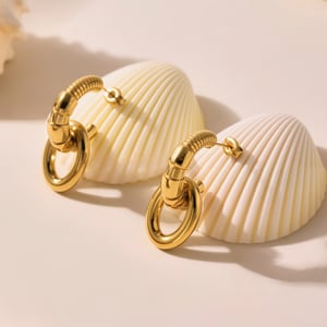 1 Pair Simple Circle Stainless Steel Gold Color Women's Hoop Earrings h5 Picture4