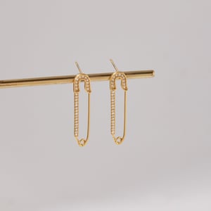 1 Pair Simple Paper Clip Shape Stainless Steel Gold Color Women's Stud Earrings h5 Picture5