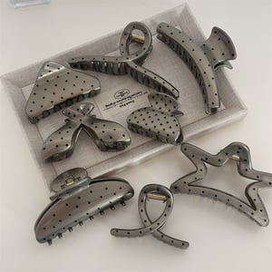1 Piece Simple Series Casual Polka Dots Resin Women's Hair Clips h5 Picture3