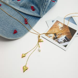 1 Piece Exquisite Heart Tassel Stainless Steel Gold Color Women's Pendant Necklaces h5 Picture5