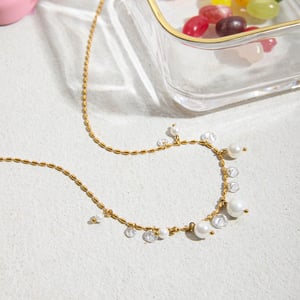 1 Piece Elegant Tassel Stainless Steel Gold Color Women's Pendant Necklaces h5 Picture6