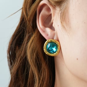 1 Pair Simple  Natural Rectangle Stainless Steel  Gold Color Women's Stud Earrings h5 Picture3