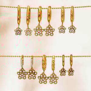1 Pair Romantic Dog's Paw Stainless Steel Gold Color Zircon Women's Drop Earrings h5 Picture3
