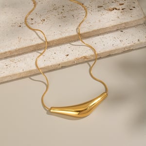 1 Piece Irregular Shape Stainless Steel Gold Color Pendant Necklace h5 Picture3