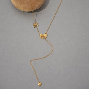 1 Piece  Bow Knot Stainless Steel  Gold Color  Women's Pendant Necklaces h5 Picture3