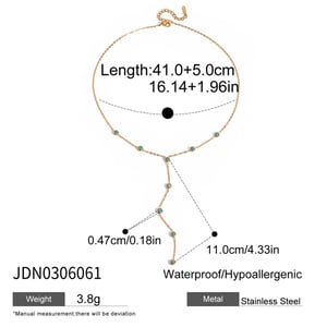 1 Piece Minimalist Circle Stainless Steel Gold Color Natural Stone Women's Pendant Necklaces h5 Picture2