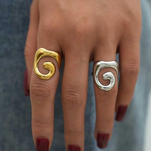 1 Piece Simple Irregular Shape Stainless Steel  Women's Statement Rings h5 Picture5