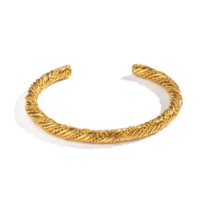 1 Piece Stainless Steel Gold Color Cuff Bracelet h5 Picture5