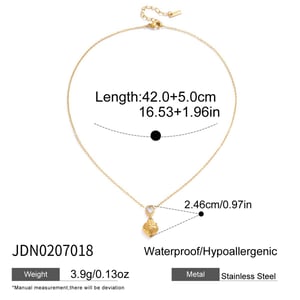 1 Piece Sweet Droplet Strawberry Stainless Steel Gold Color Women's Pendant Necklaces h5 Picture2