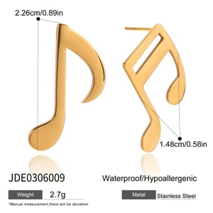 1 Paar asymmetrische Ohrstecker aus Edelstahl in Goldfarbe für Damen h5 Bild2