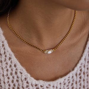 1 Piece Vintage Circle Stainless Steel Gold Color Women's Pendant Necklaces h5 Picture5