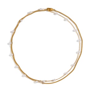 1 Piece Stainless Steel Gold Color Pearl Layered Necklace h5 Picture6
