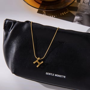 1 Piece Classic Letter H Stainless Steel Gold Color Women's Pendant Necklaces h5 Picture5