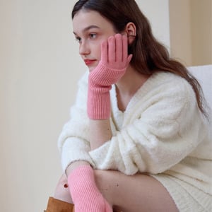 1 Pair Classic Fingerless Touch Screen Polyester Women's Gloves h5 Picture3