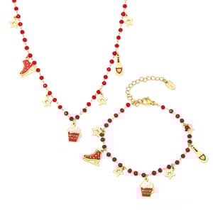 Romantic Christmas Stainless Steel Garnet Women's Jewelry Sets h5 Picture2