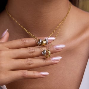 1 Piece Simple Circle Stainless Steel Gold&Silver Color Women's Pendant Necklaces h5 Picture3
