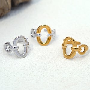 1 Piece Simple Rectangle Stainless Steel  Gold Color Women's Statement Rings h5 Picture4