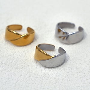 1 Piece Simple  Casual Irregular Shape Stainless Steel  Woemn's  Statement Rings h5 Picture4