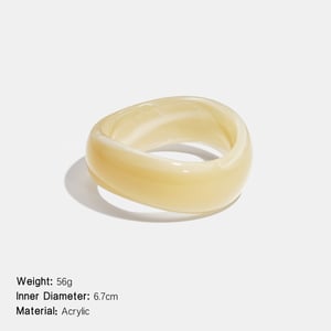 1 Piece Simple Light Luxury Irregular  Gradient Color Acrylic Women's Bangles h5 Picture2