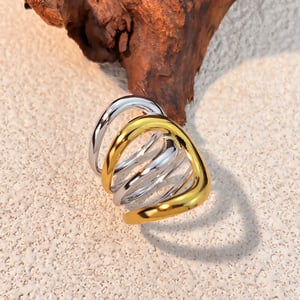 1 Piece Stainless Steel Mixed Color Minimalist Ring h5 Picture3